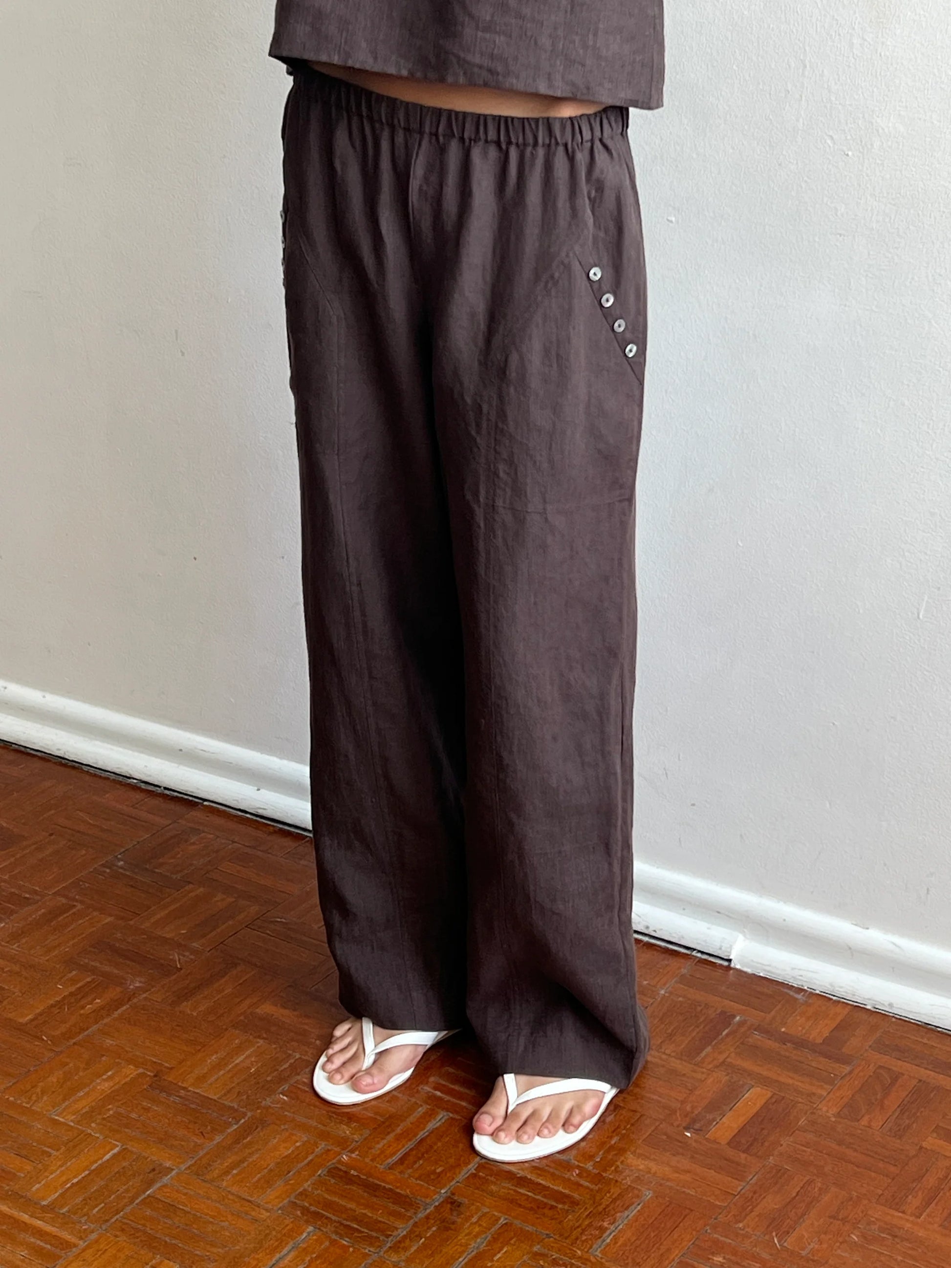 ANGLE POCKET PANT BARK