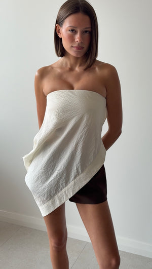 CLOUD ASYMM DRAPE TOP OFF WHITE