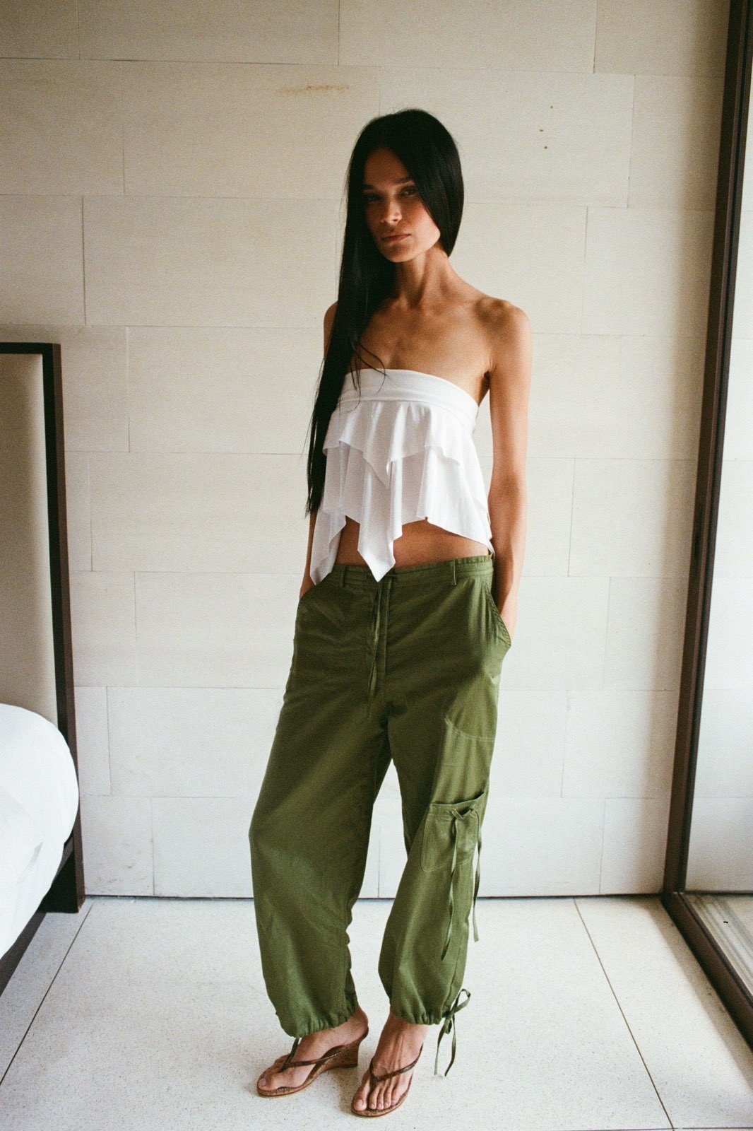 LOUI DOUBLE MINI SKIRT WHITE