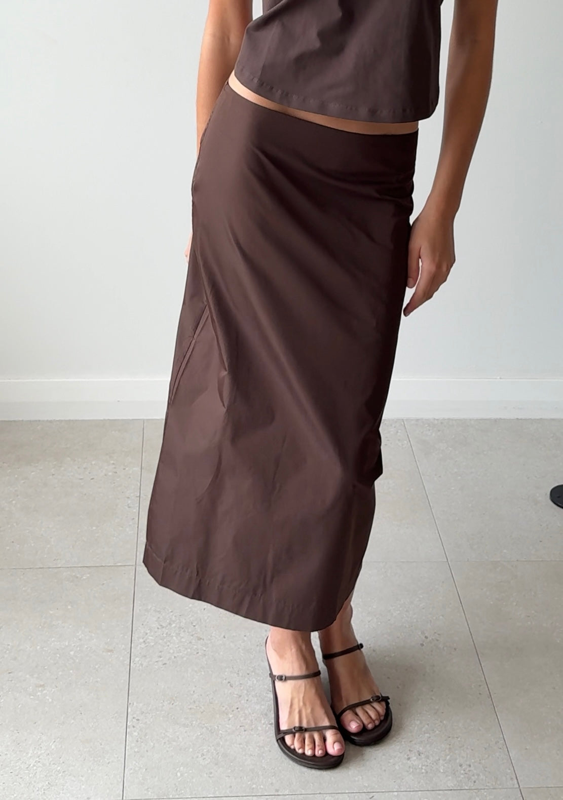 PETIT BELT DETAIL WEDGE MOCHA