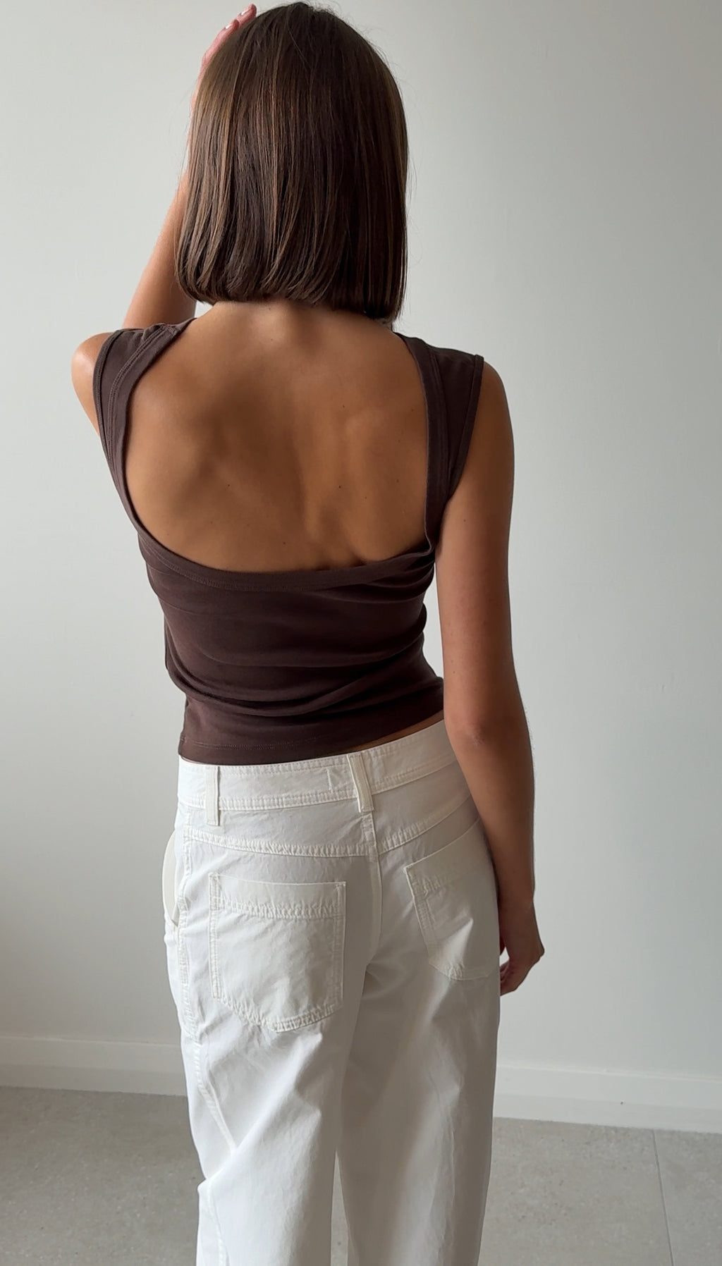 ORGANIC COTTON BALLERINA TOP FUDGE