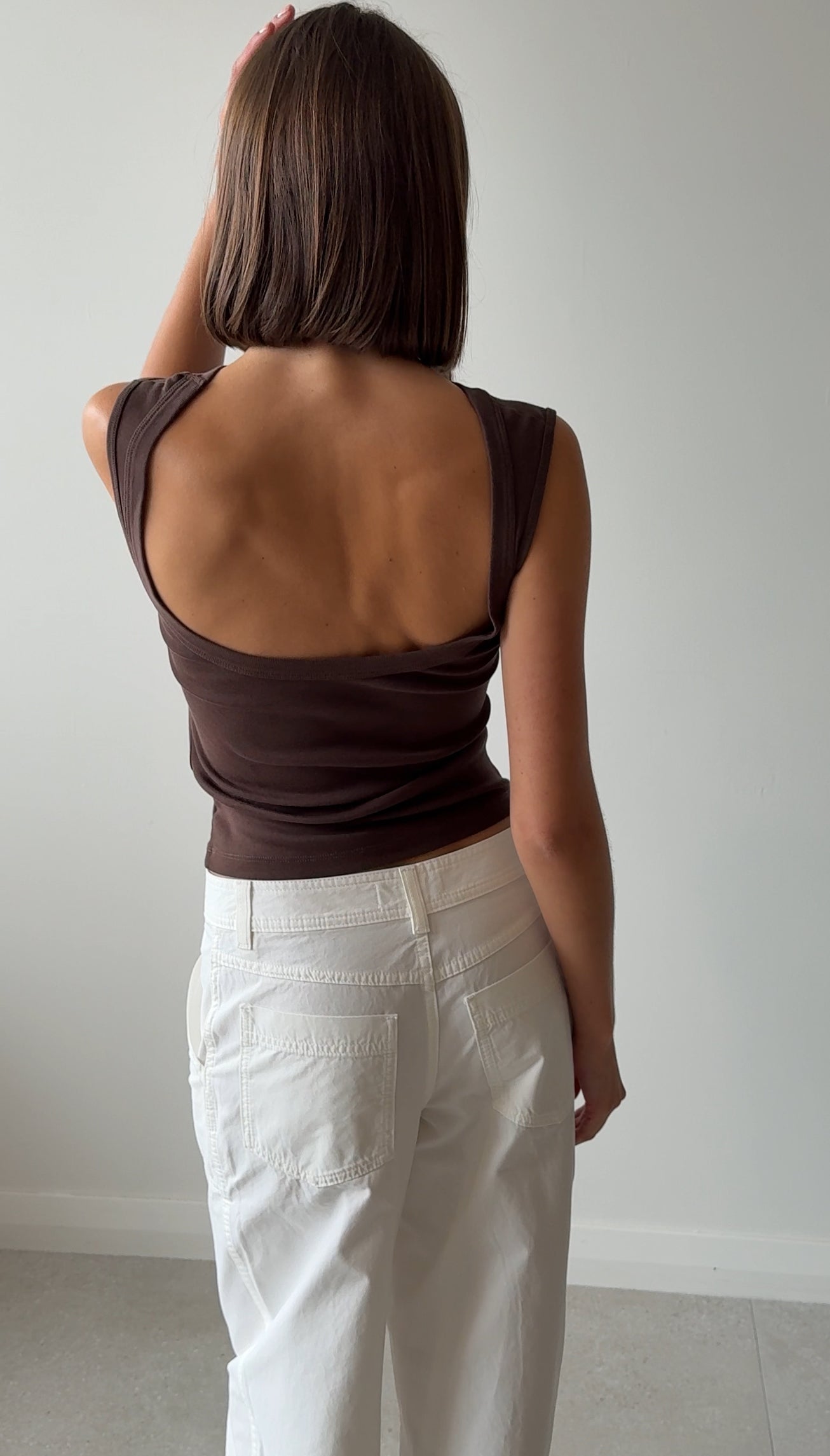 ORGANIC COTTON BALLERINA TOP FUDGE