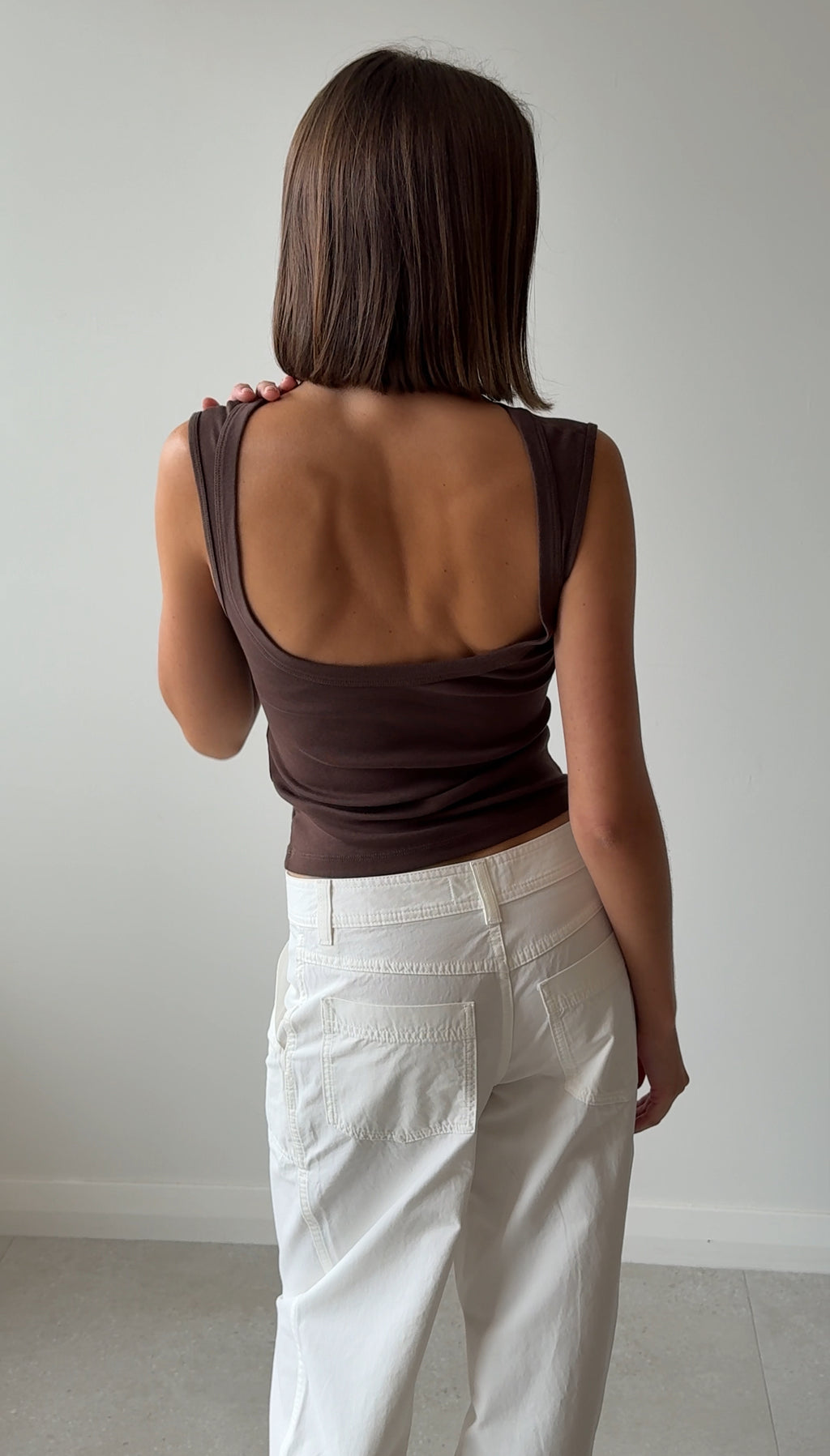 ORGANIC COTTON BALLERINA TOP FUDGE