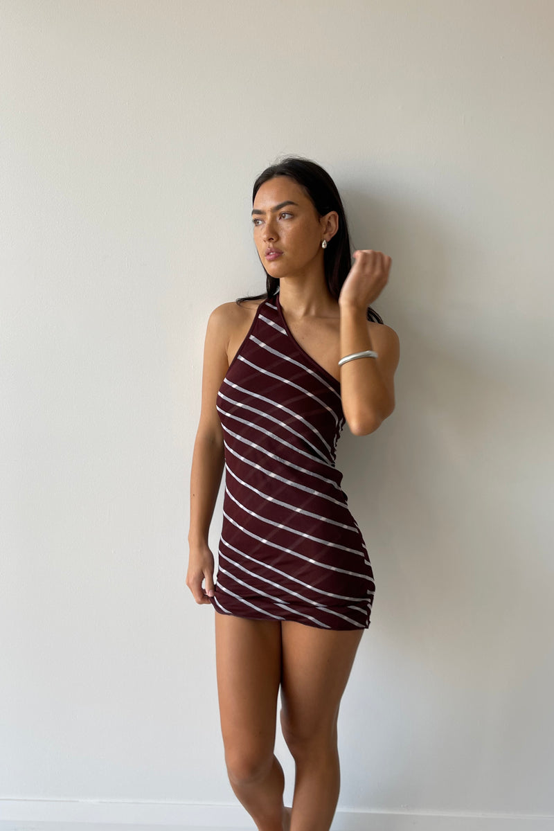 IRINA MINI DRESS BURGUNDY - GIMAGUAS