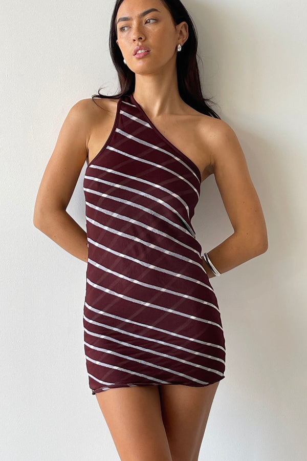 IRINA MINI DRESS BURGUNDY - GIMAGUAS