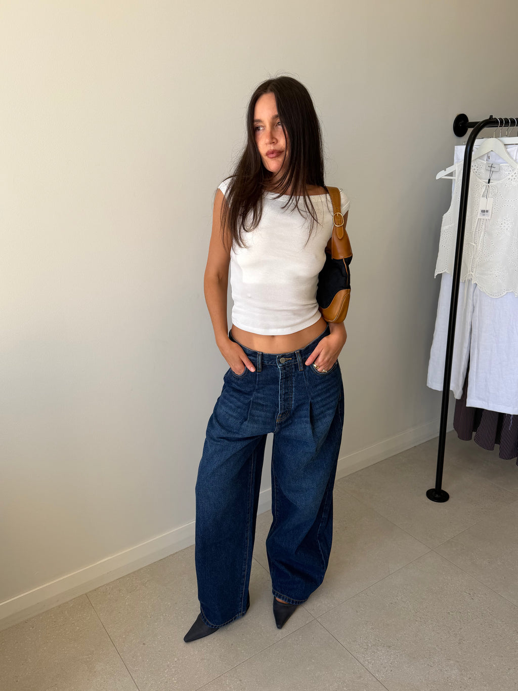 ORGANIC COTTON OFF SHOULDER TOP WHITE