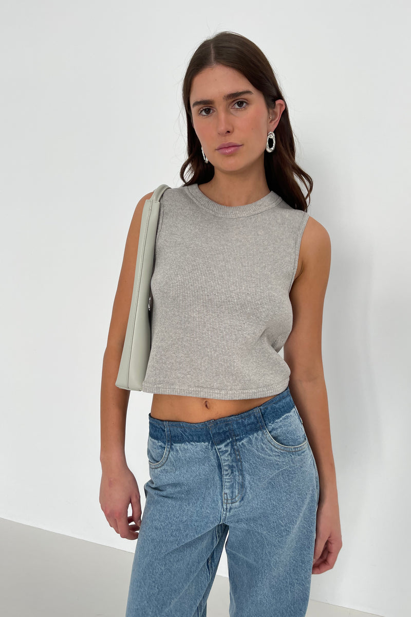 TANK TOP PIWIK HEATHER GREY - AMERICAN VINTAGE