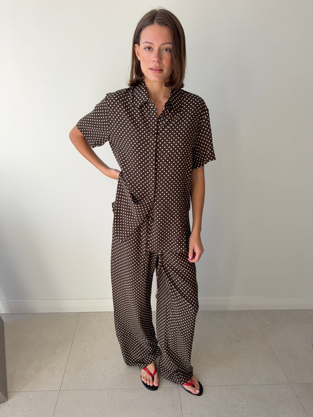 DRAWSTRING TROUSER POLKA DOT