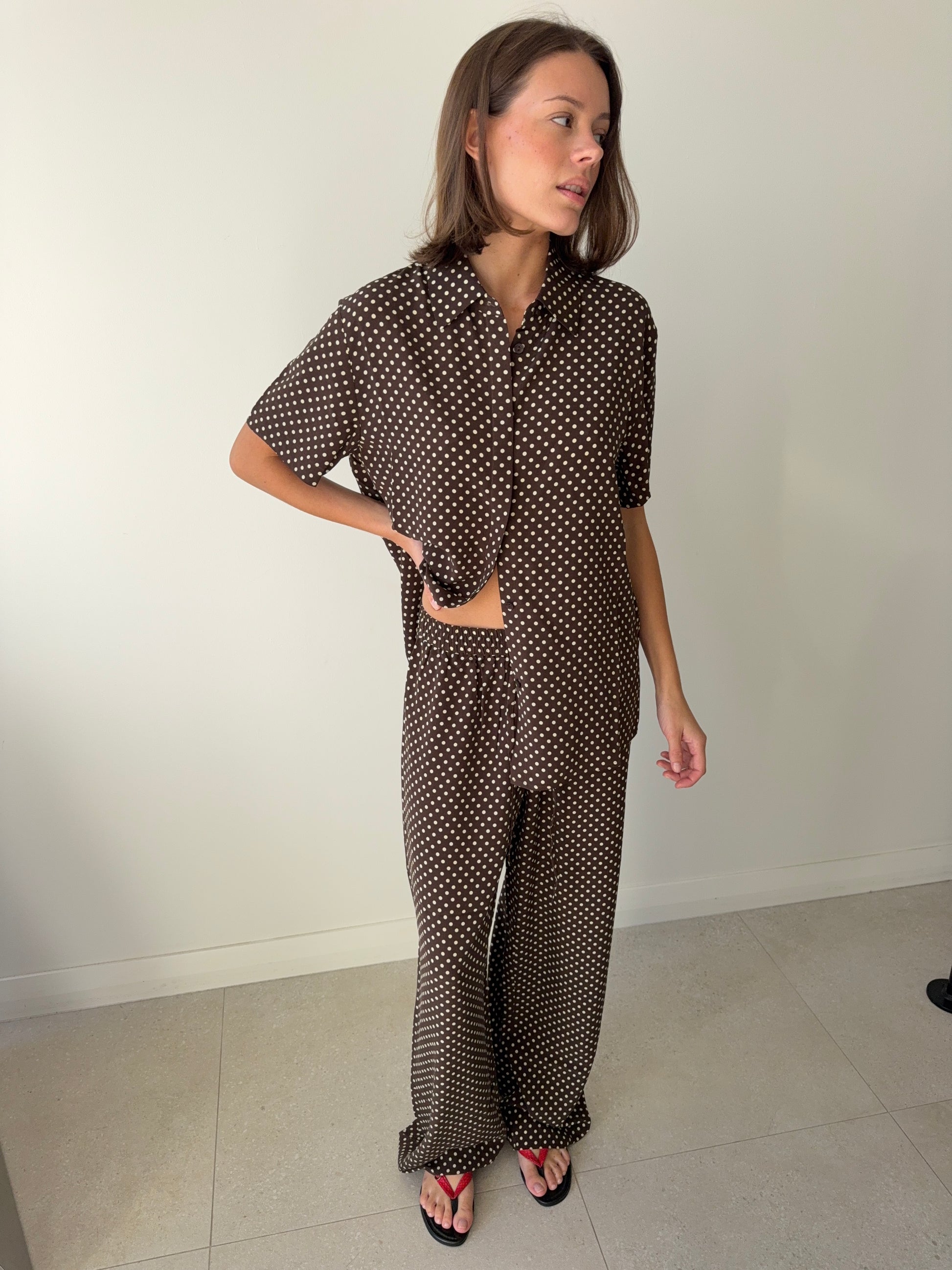 DRAWSTRING TROUSER POLKA DOT