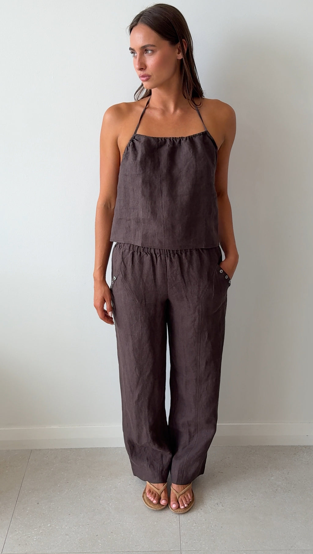 ANGLE POCKET PANT BARK