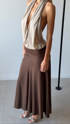 RUMI SKIRT BROWN