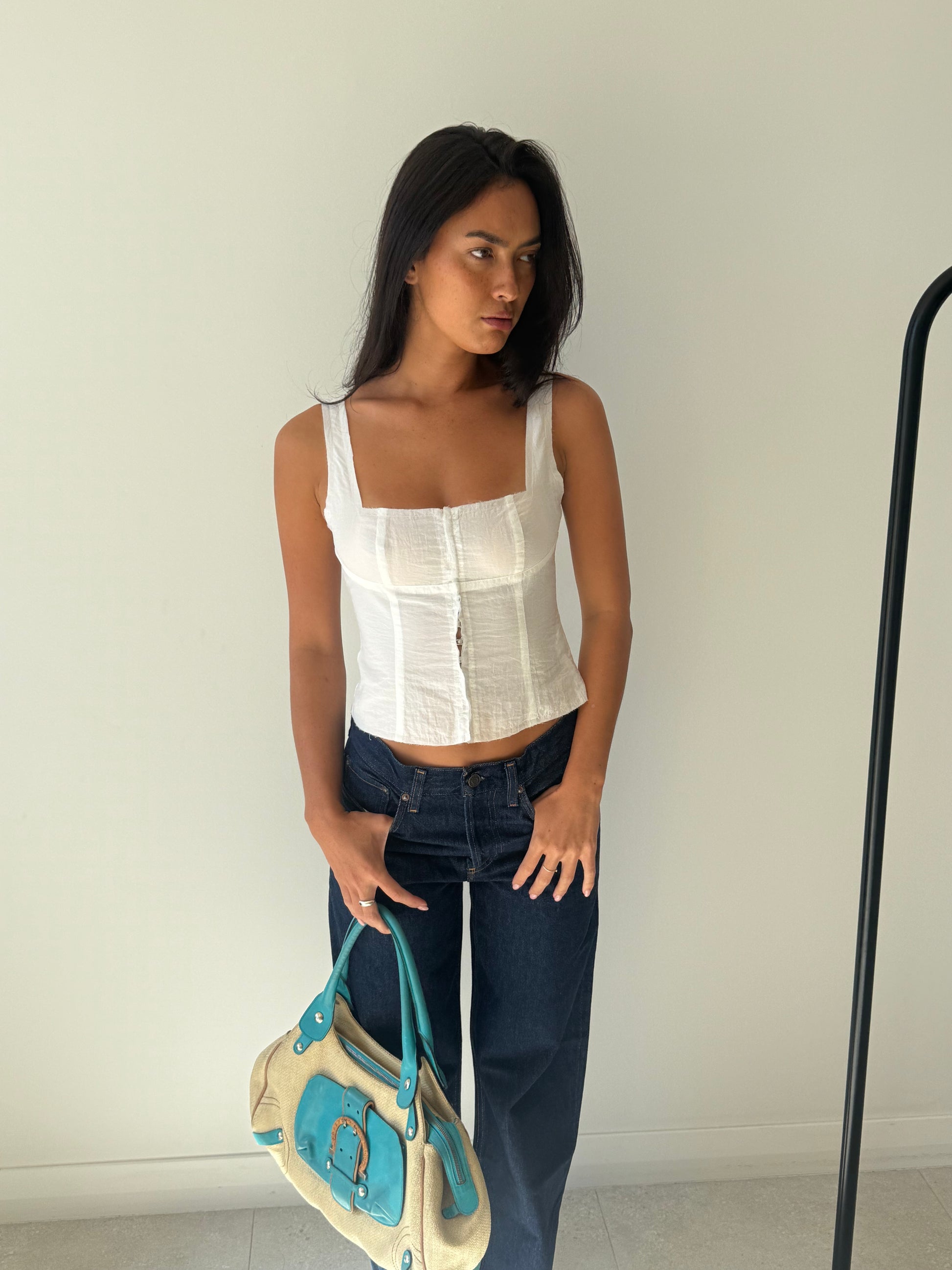 CORSET TOP OFF WHITE