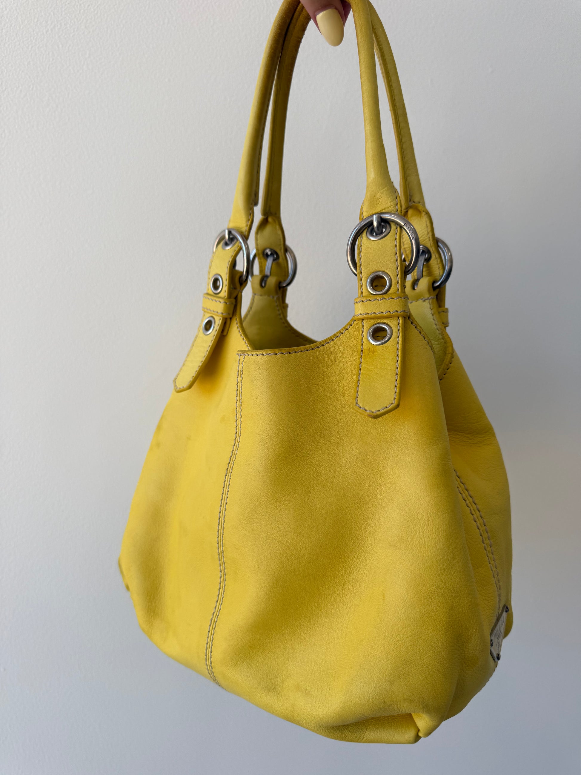PRADA HAND BAG YELLOW
