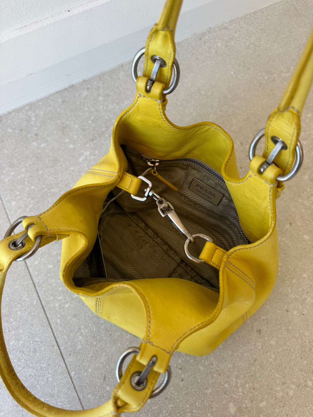 PRADA HAND BAG YELLOW