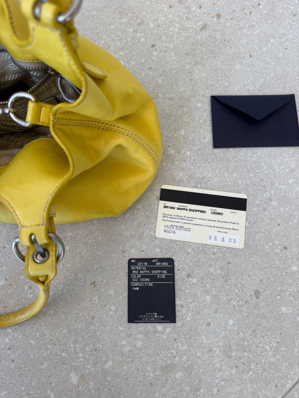 PRADA HAND BAG YELLOW