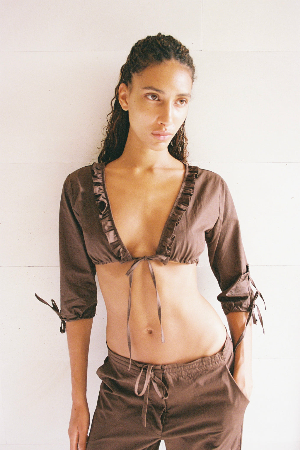 RUE CROP BROWN