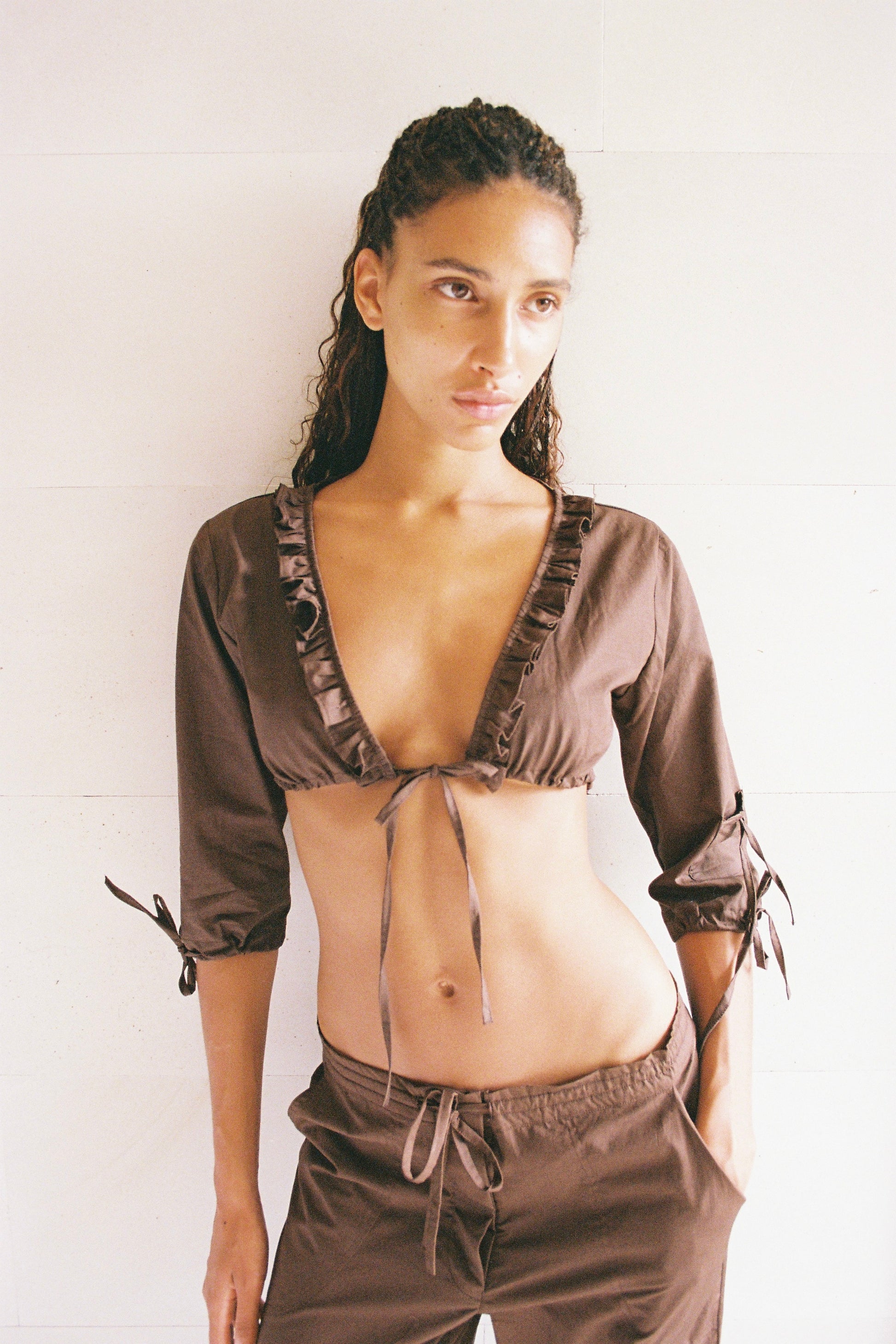 RUE CROP BROWN
