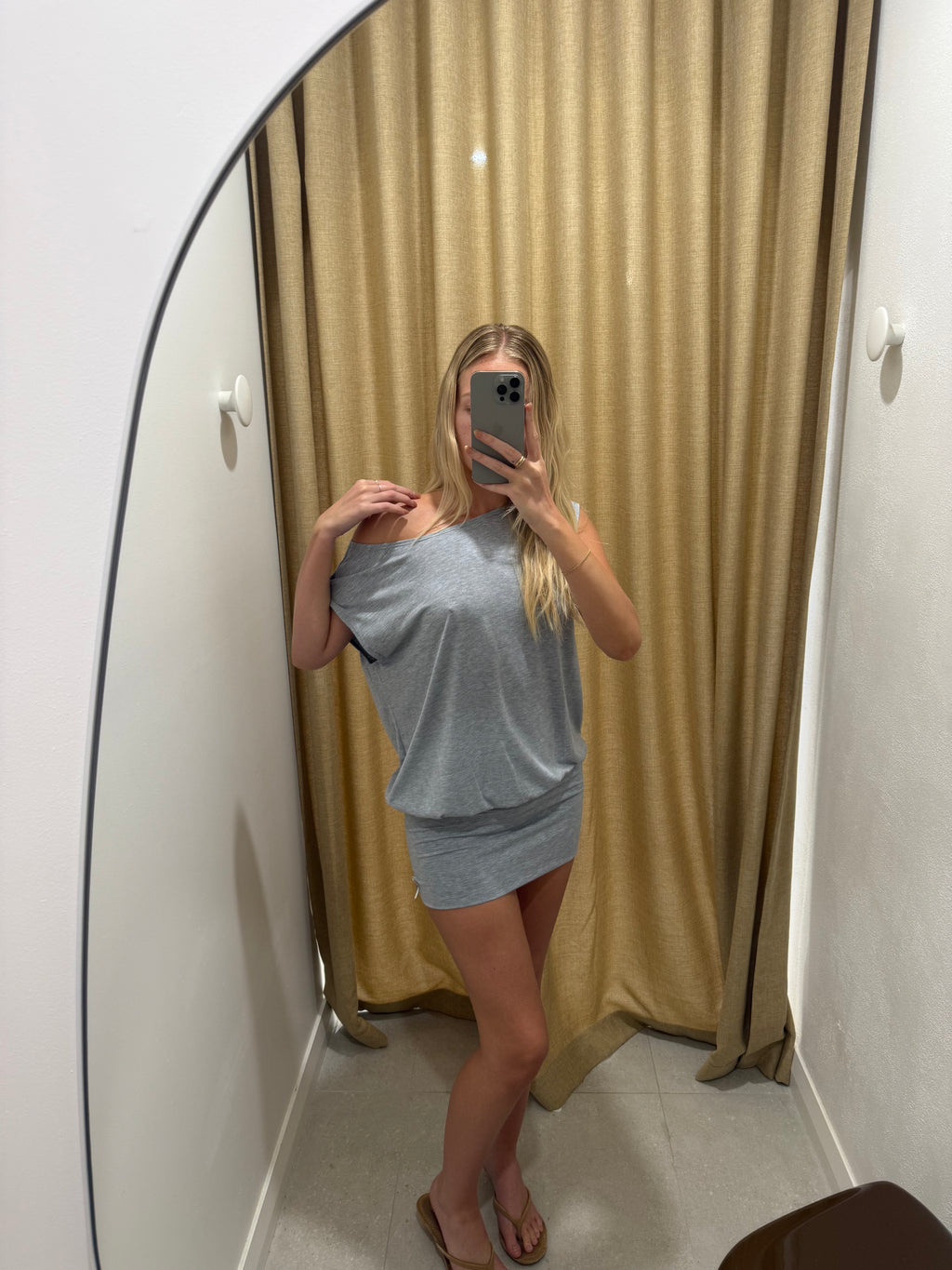 THE REL DRESS GREY MARL