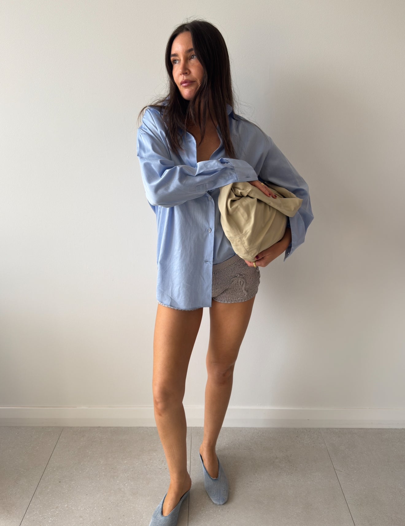 EN VAU OVERSIZED SHIRT SOFT BLUE