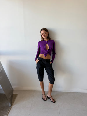 SARA CAPRI TROUSERS NAVY
