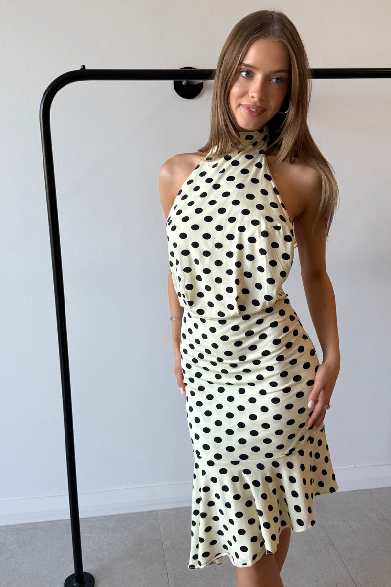 KARINA DRESS BUTTER POLKA DOT - MIAOU