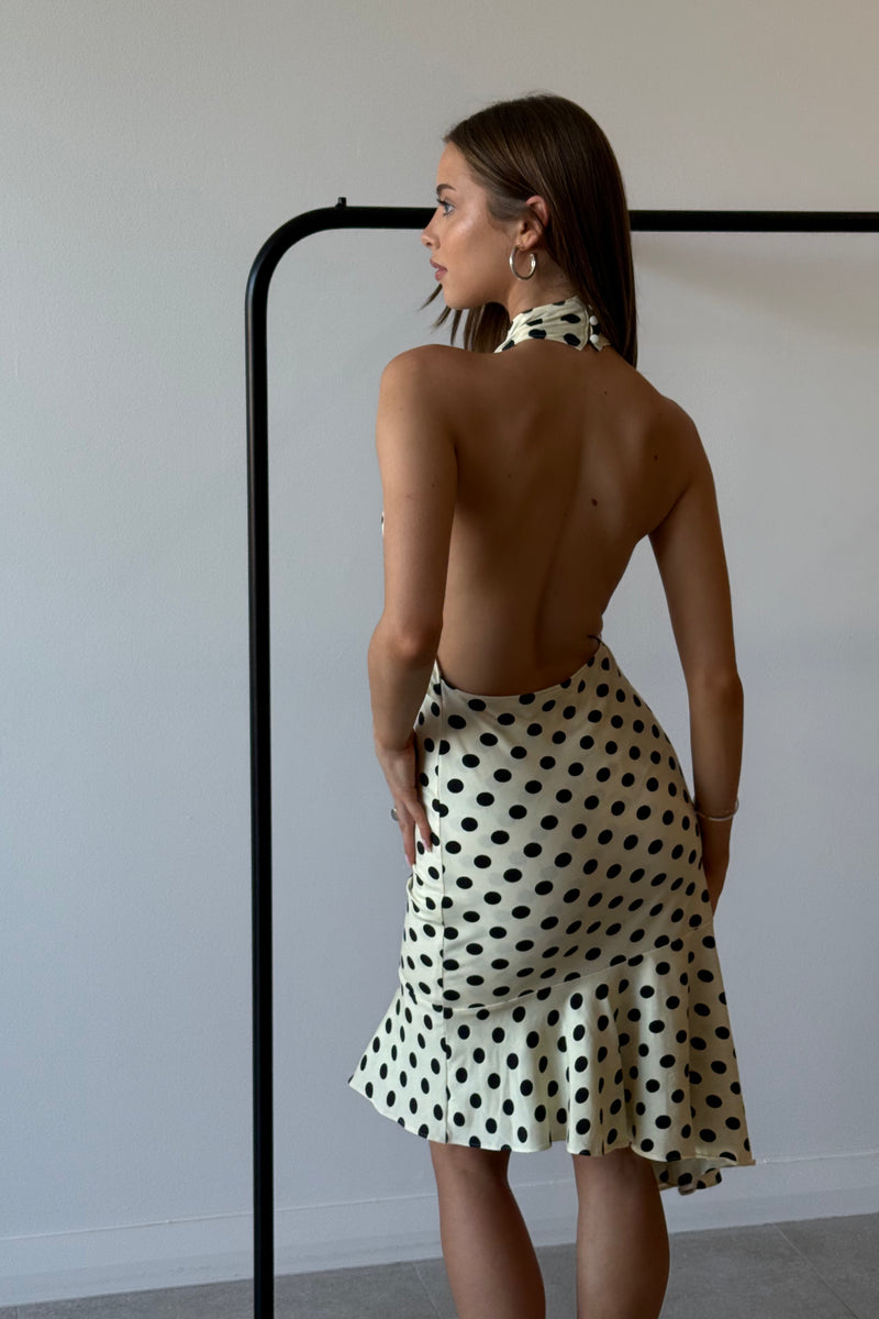 KARINA DRESS BUTTER POLKA DOT - MIAOU