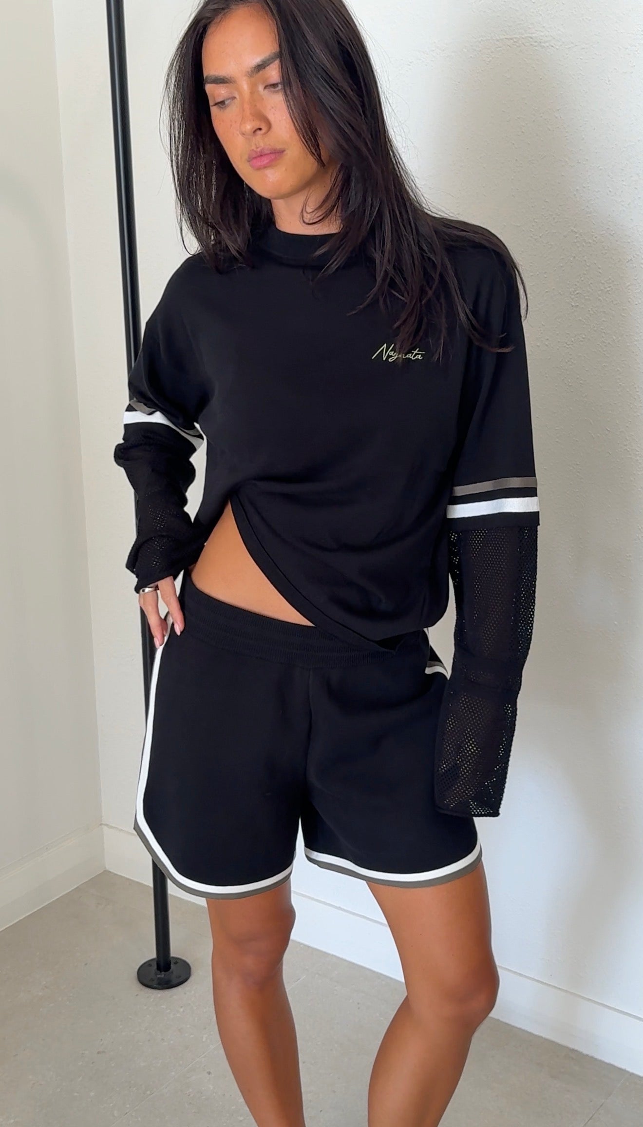 ORGANIC MESH JERSEY BLACK