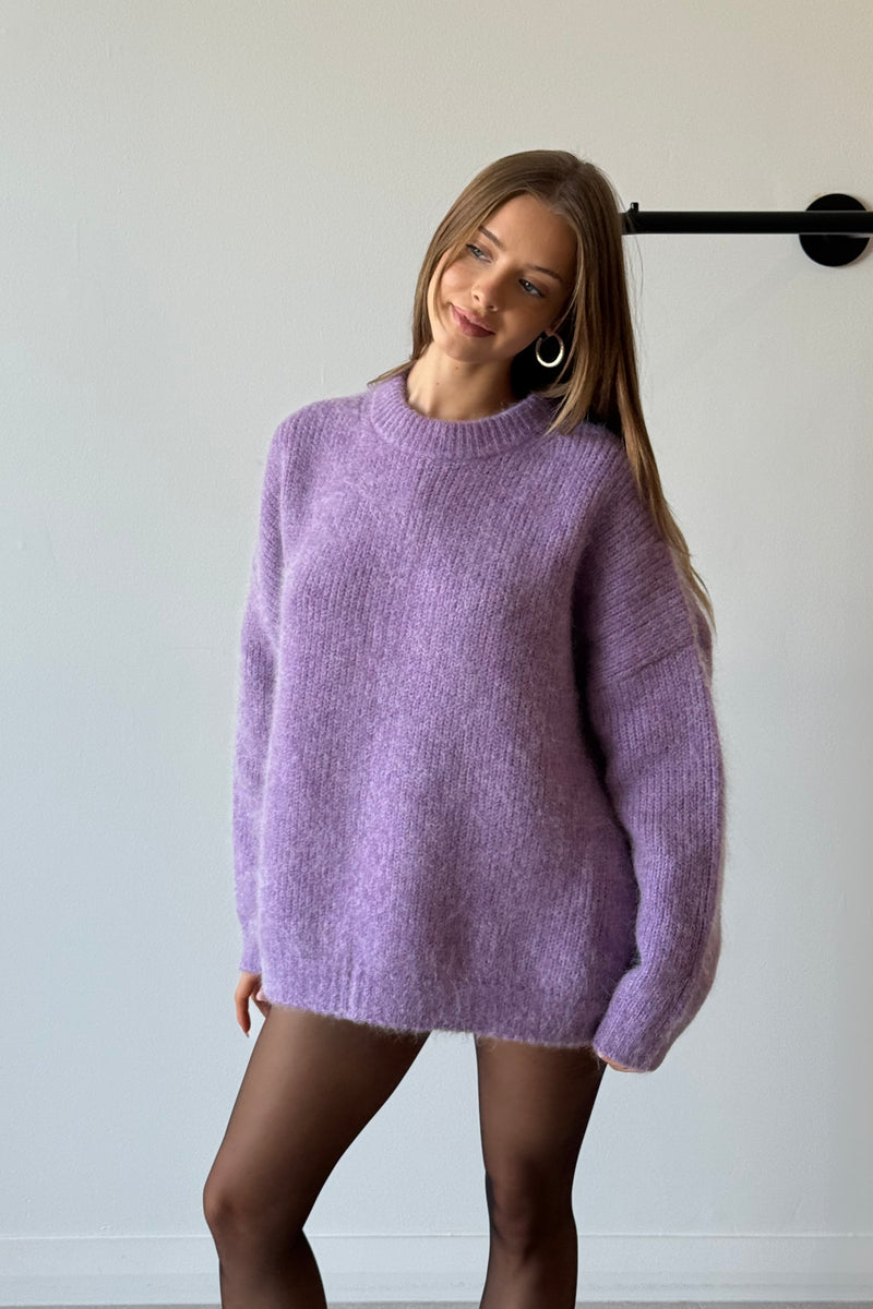 SCOTT CREW NECK MAUVE MIST - MR MITTENS