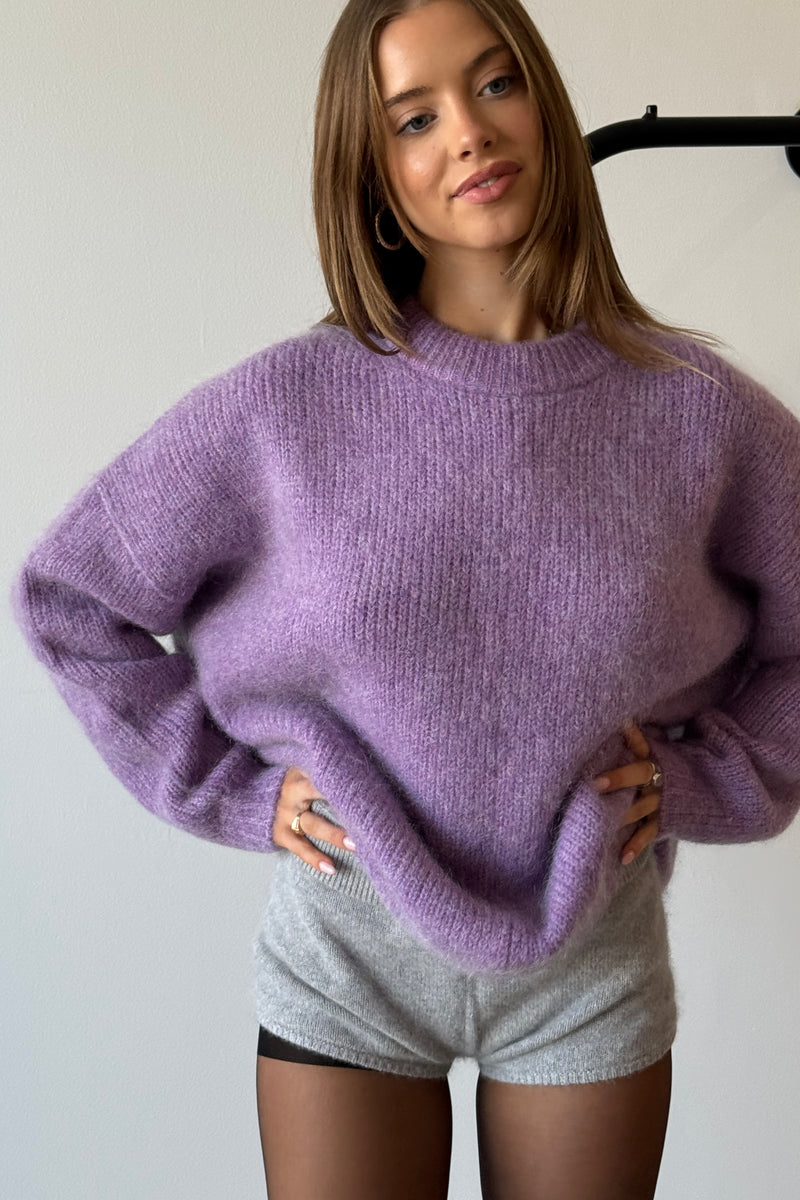 SCOTT CREW NECK MAUVE MIST - MR MITTENS