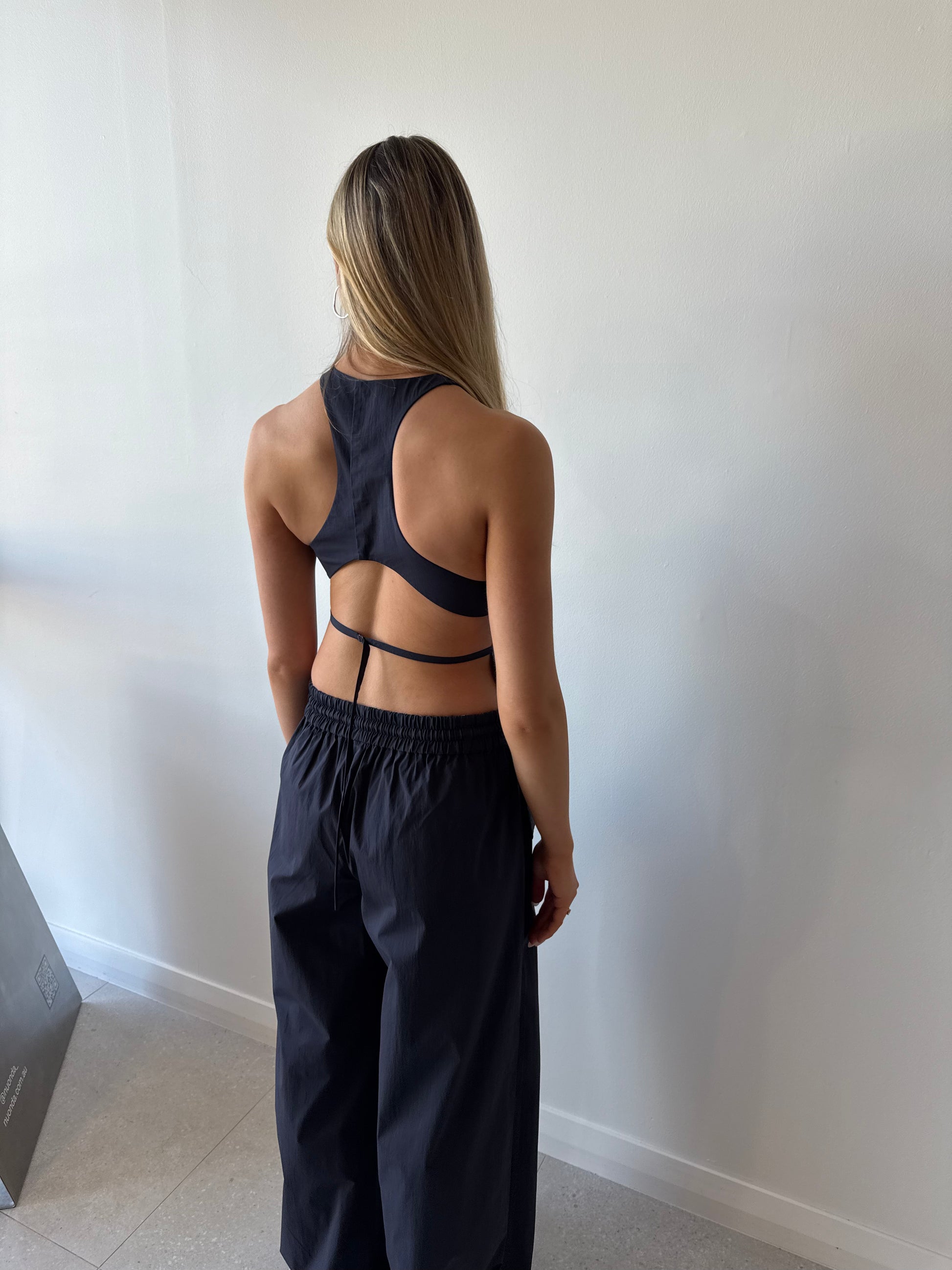 RACERBACK TOP DARK INK