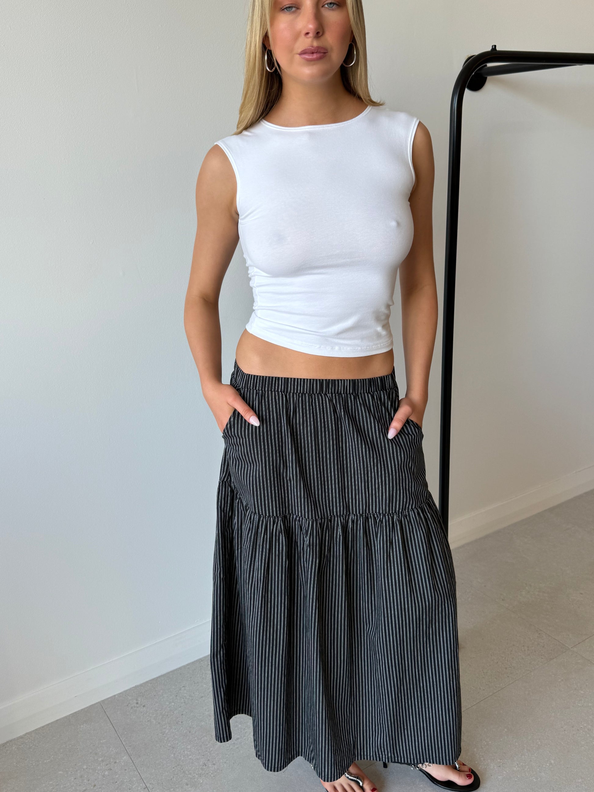 ARIELLE POPLIN LONG SKIRT
