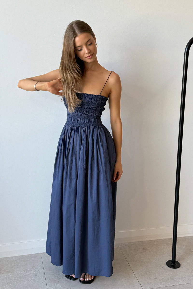 SHIRRED BODICE DRESS DUSK - MATTEAU