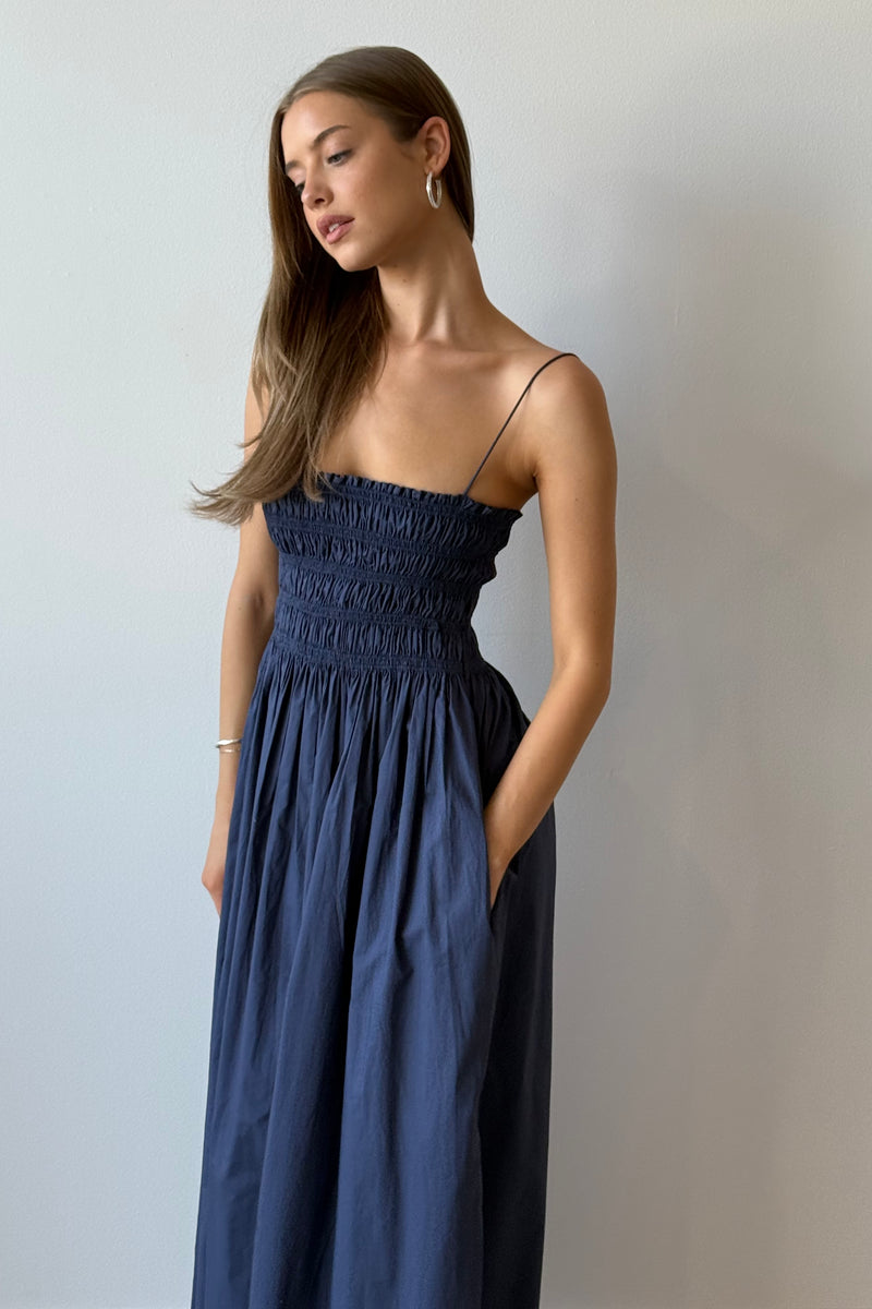 SHIRRED BODICE DRESS DUSK - MATTEAU