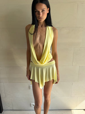 LOU SINGLE MINI SKIRT YELLOW