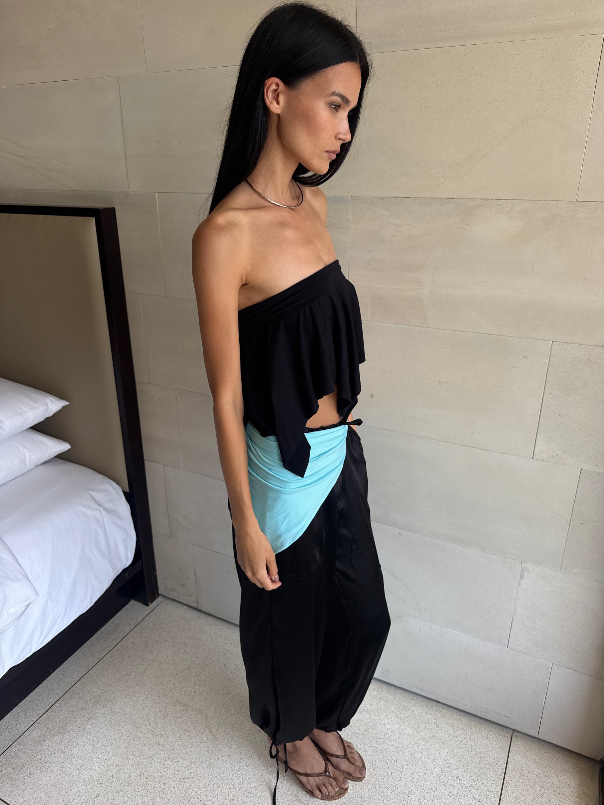 LOU SINGLE MINI SKIRT BLACK