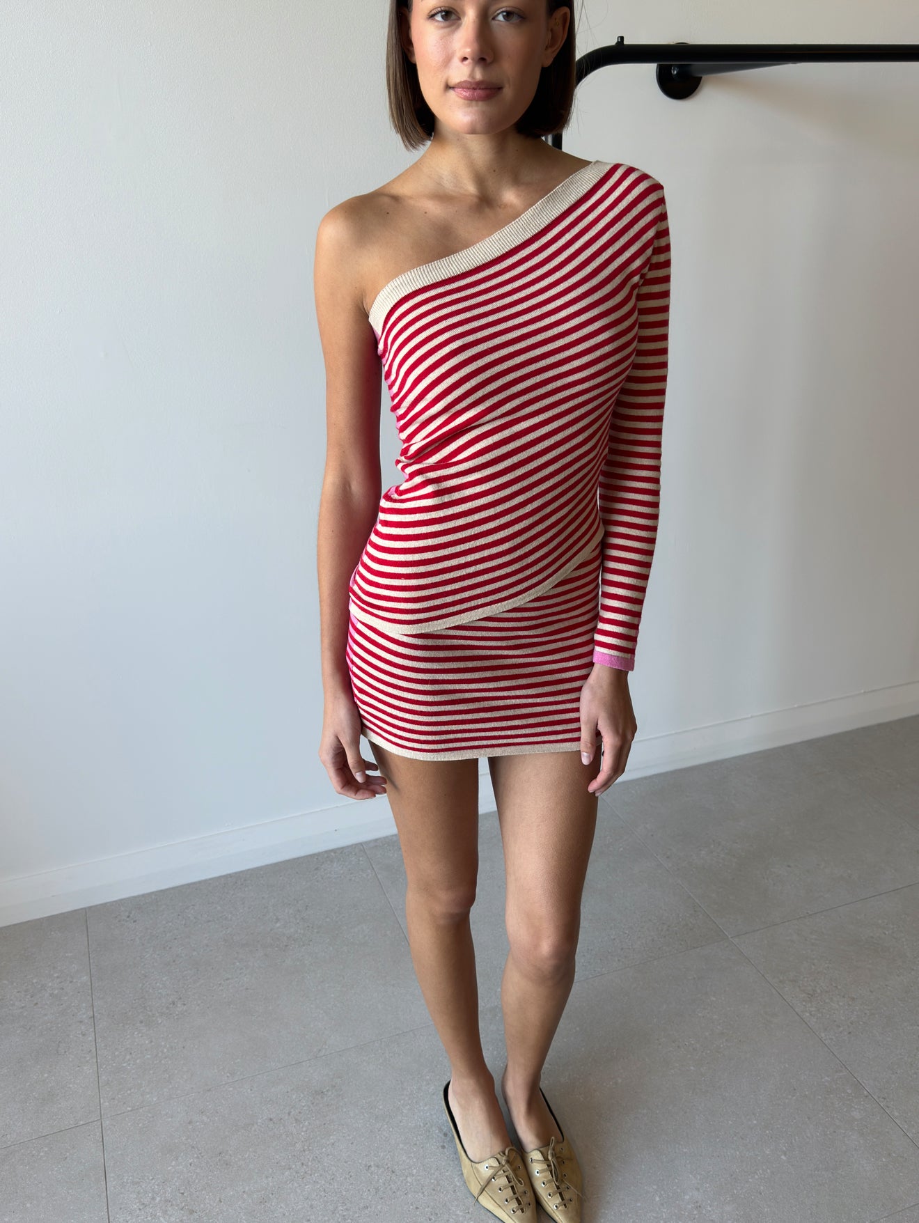 DIANA MINI SKIRT PINK RED