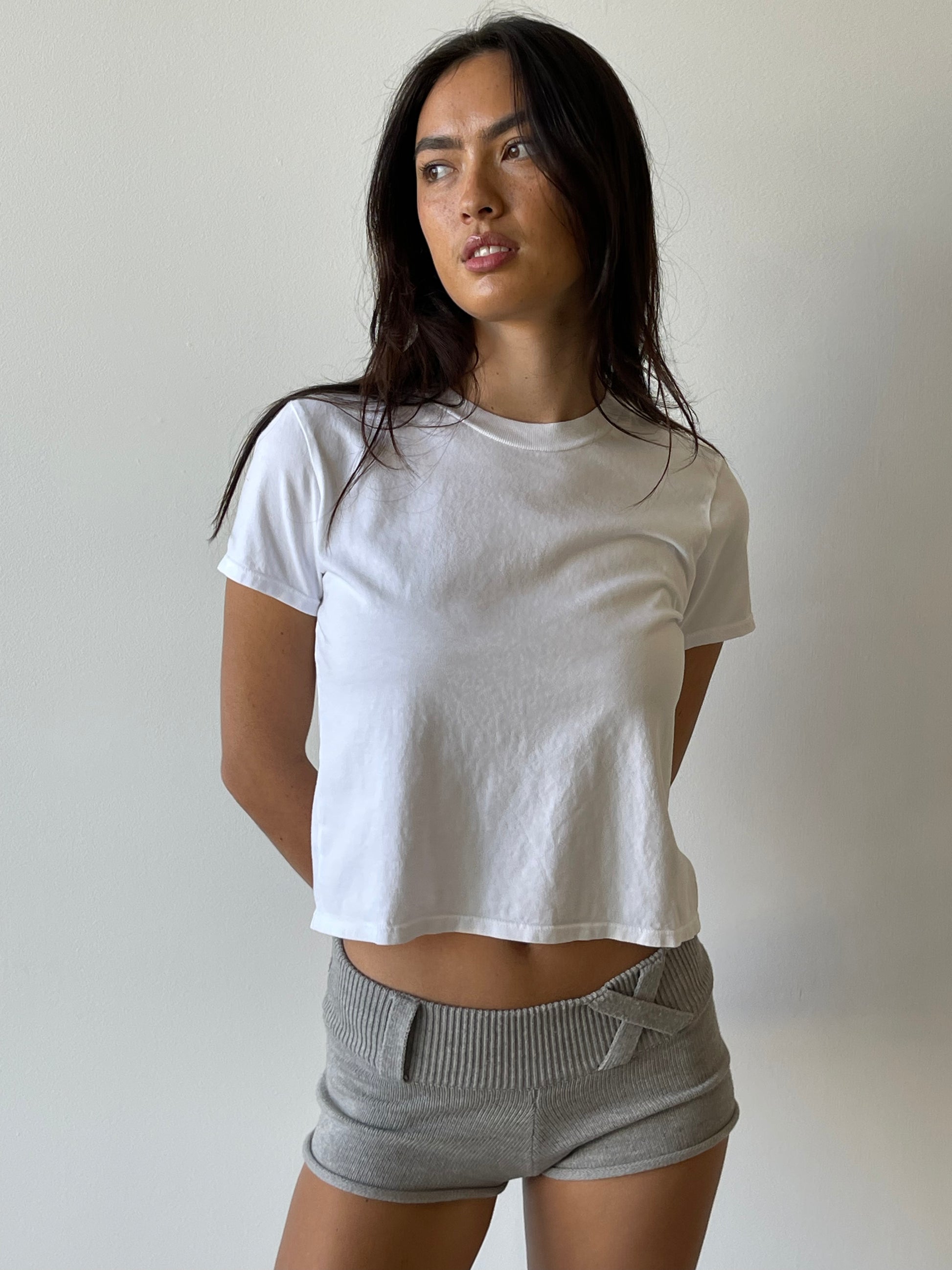 SPRINGSTEEN RINGSPUN COTTON BABY TEE WHITE