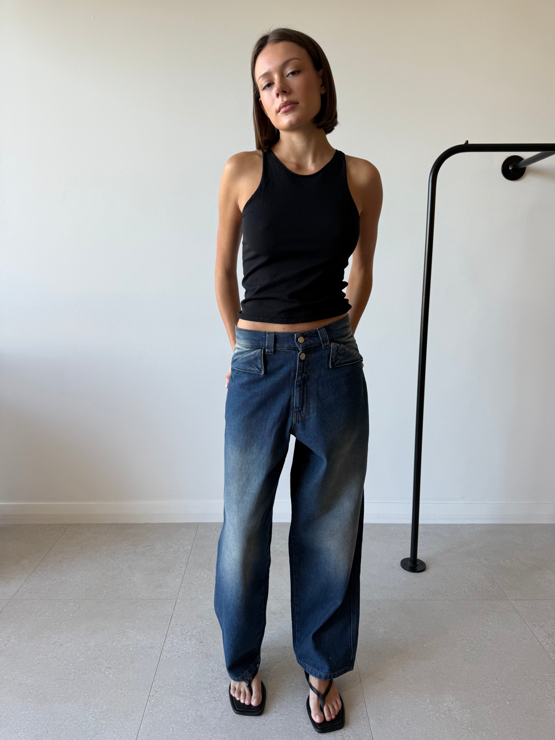 BACK TROUSERS DARK BLUE