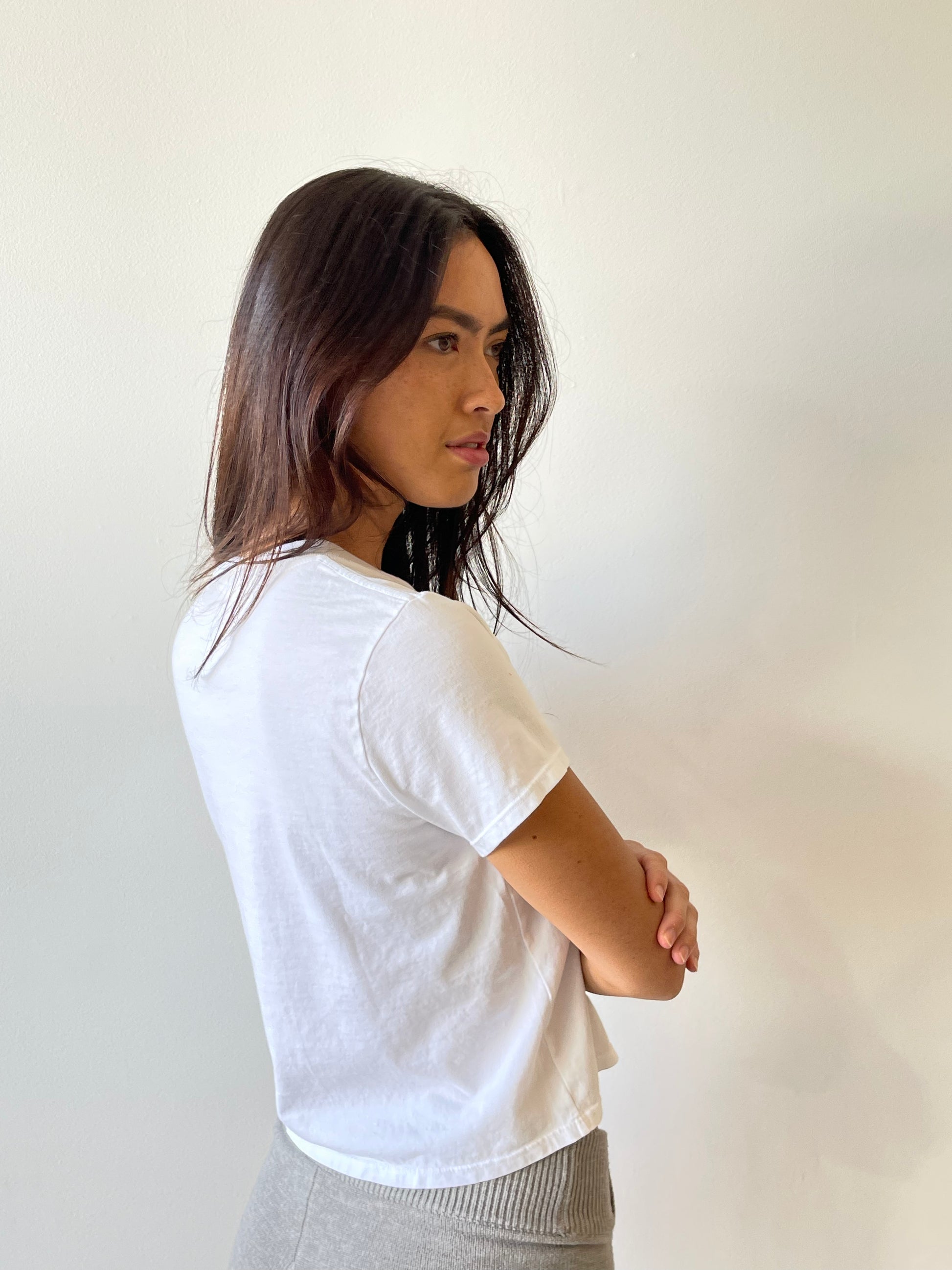 SPRINGSTEEN RINGSPUN COTTON BABY TEE WHITE