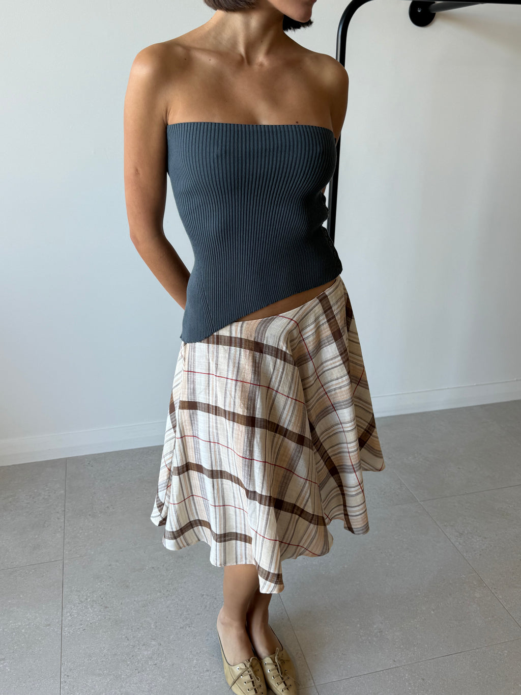 AUGUSTA MIDI SKIRT BROWN