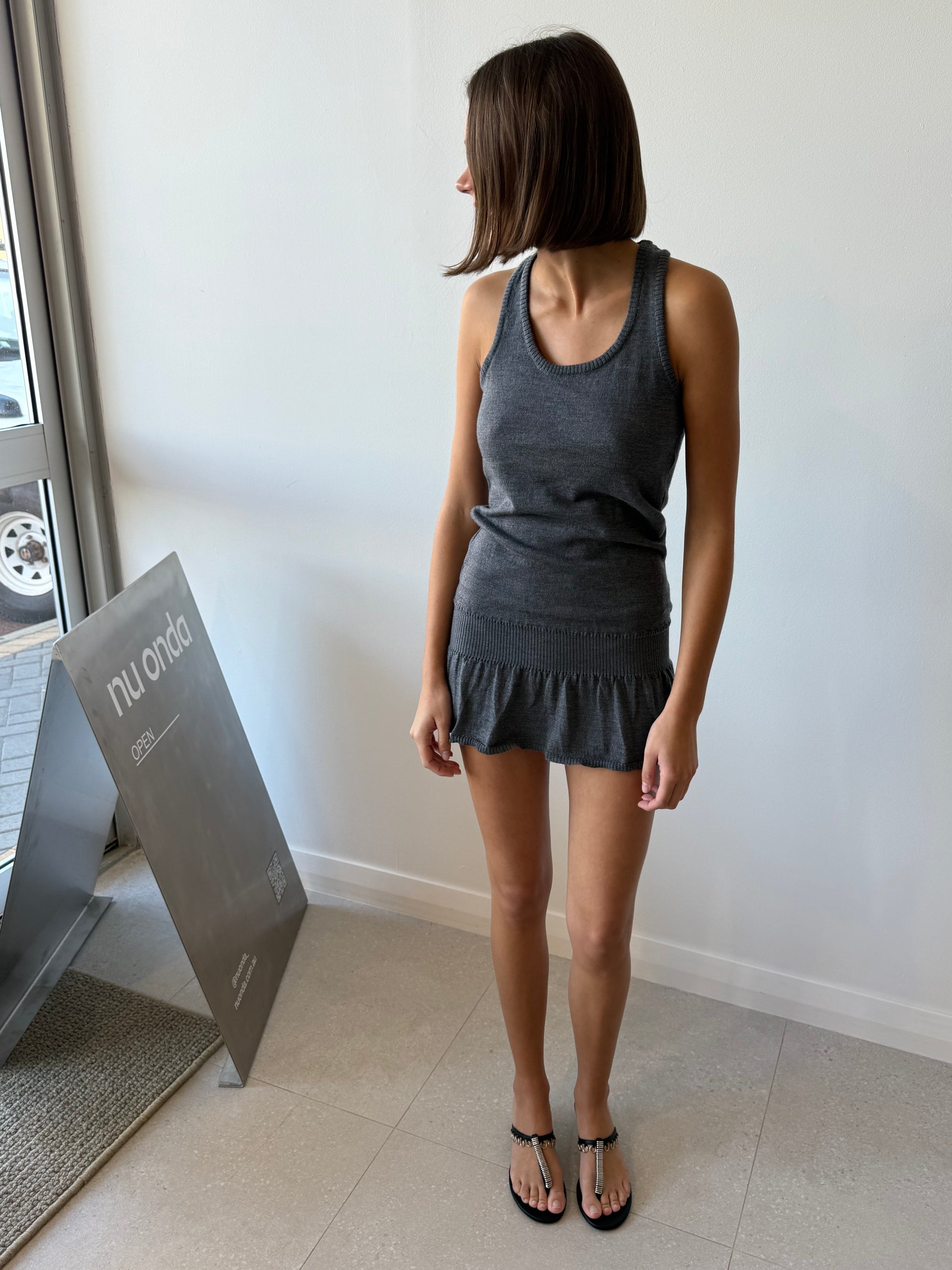 FILLE MINI DRESS GREY