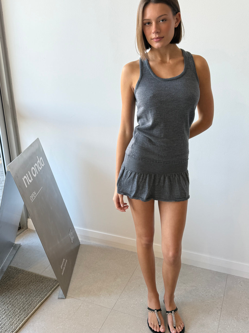 FILLE MINI DRESS GREY