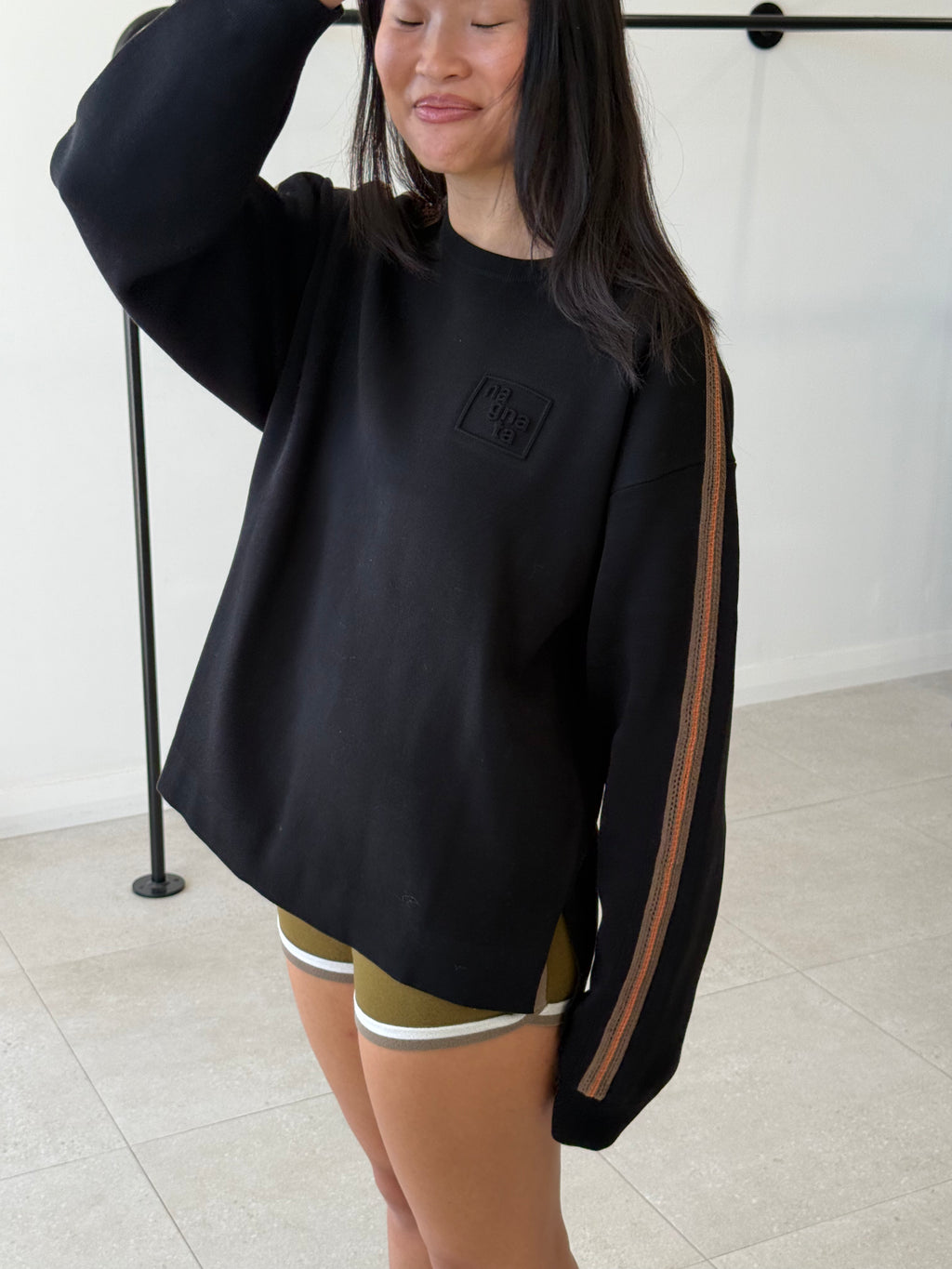 ORGANIC MICRO SWEATER BLACK