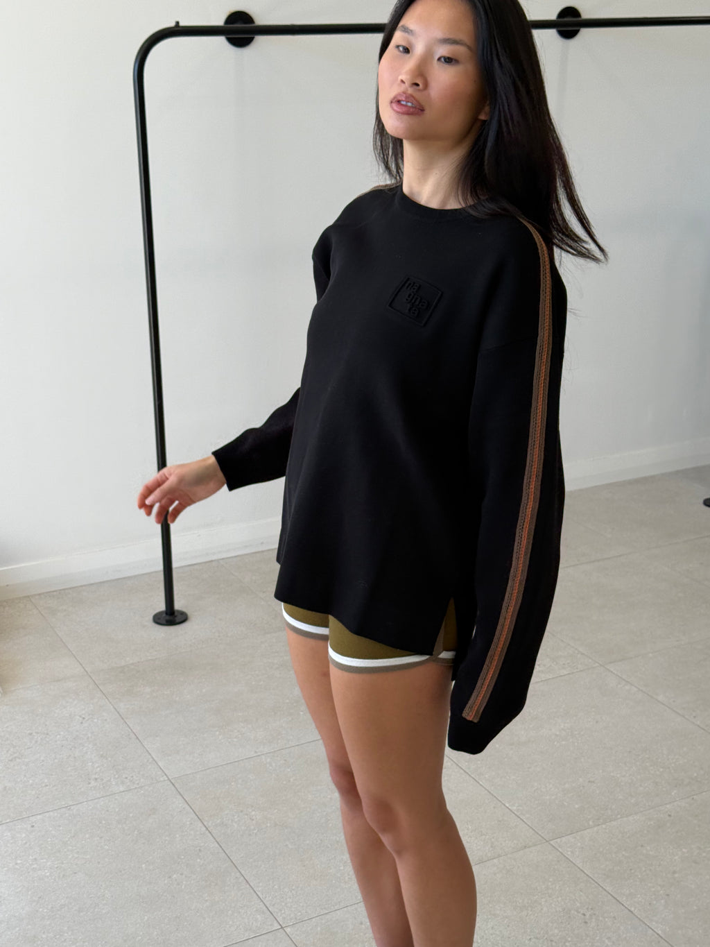 ORGANIC MICRO SWEATER BLACK