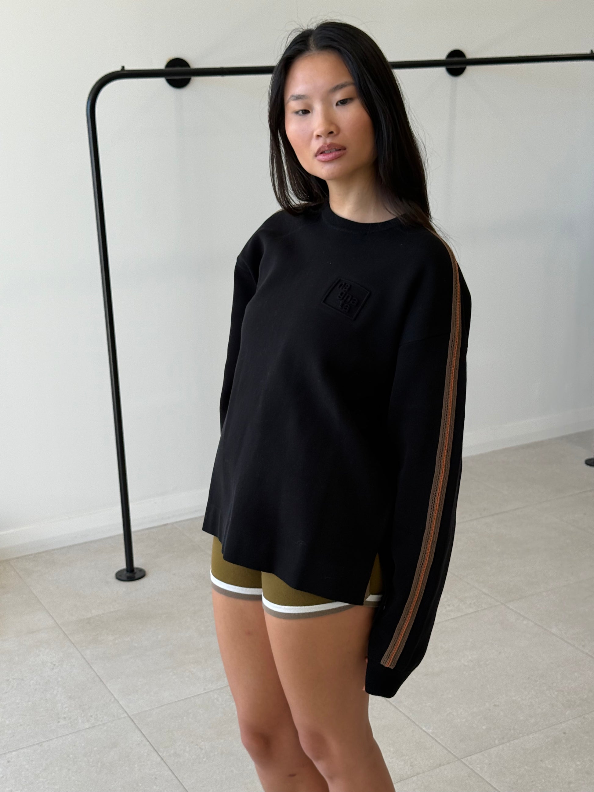 ORGANIC MICRO SWEATER BLACK