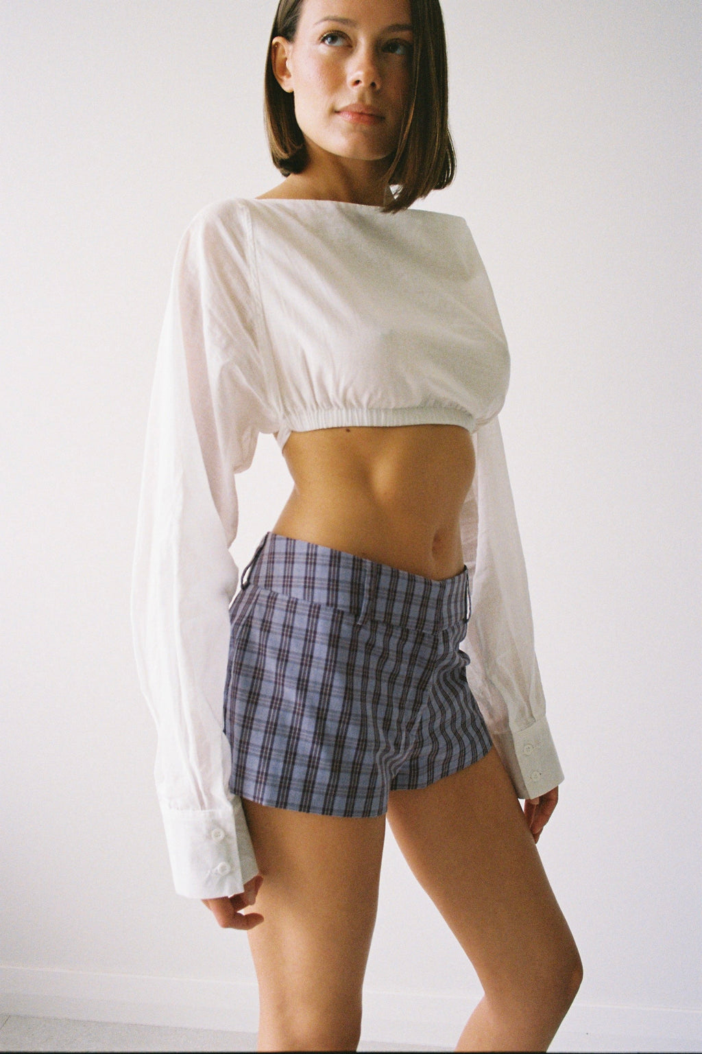 BLAZE MINI SHORT PURPLE CHECK