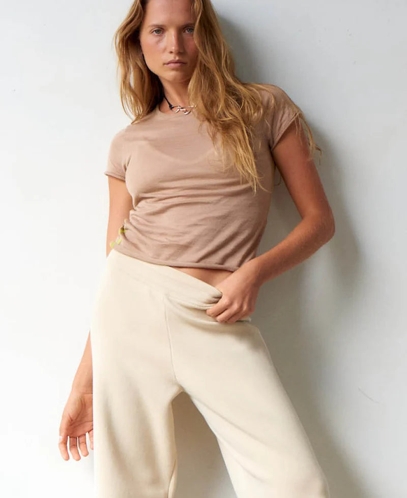 SHEER ESSENTIALS BABY TEE NATURAL