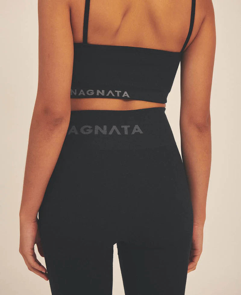 RYO WOOL RIB CROP BLACK