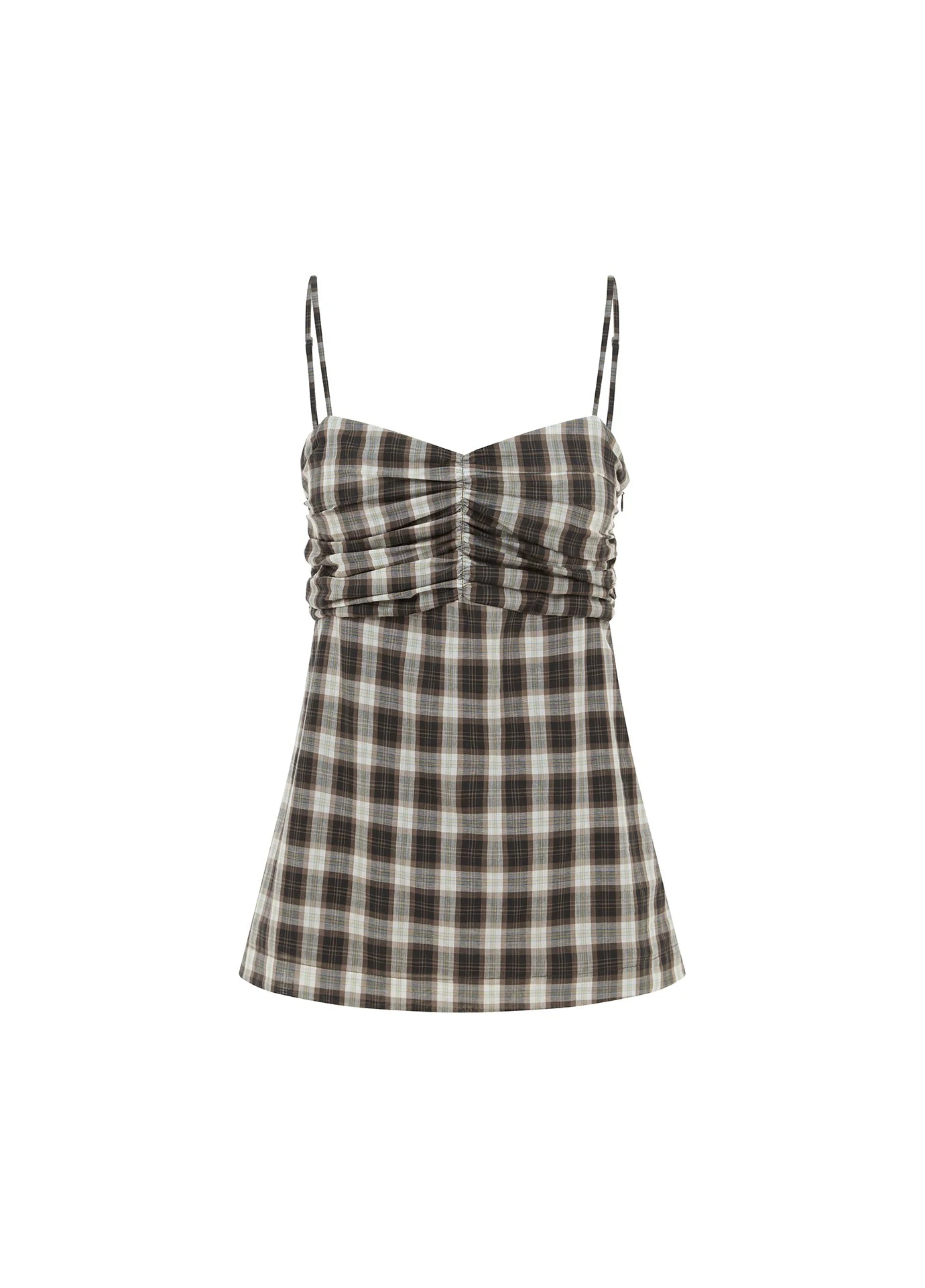 RUCHED CAMI TARTAN