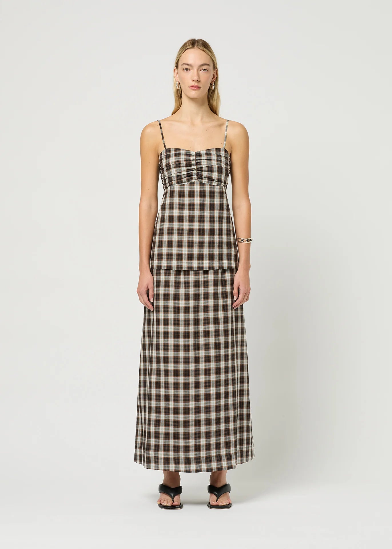 RUCHED CAMI TARTAN